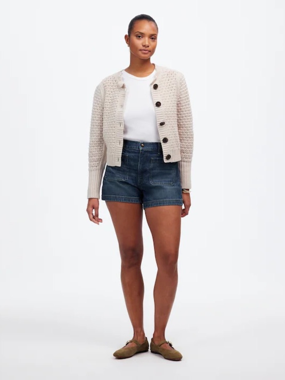 Madewell Curvy Denim Emmett Shorts Archbald Wash Size 29 NWT